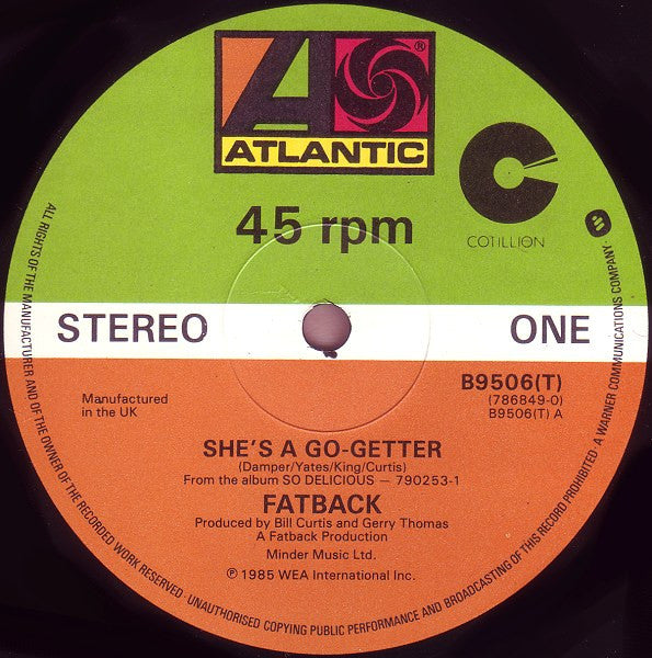 The Fatback Band : She's A Go-Getter (12")