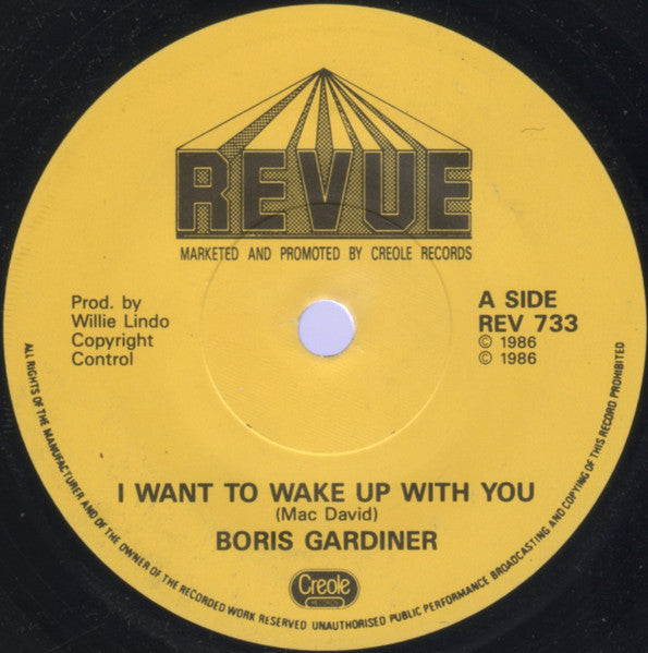 Boris Gardiner : I Want To Wake Up With You (7", Single, M/Print)