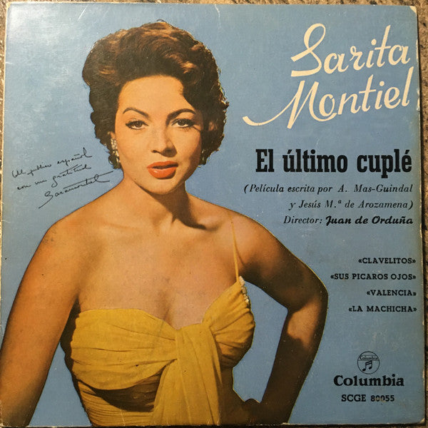 Sara Montiel : El Ultimo Cuplé (7", EP, Mono, RE, Tri)