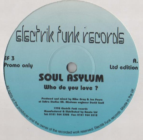Soul Asylum : Who Do You Love ? (12", Ltd, Promo)