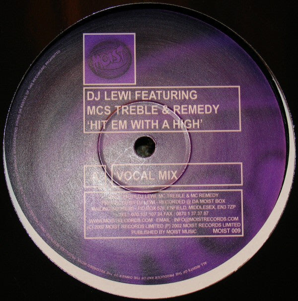 DJ Lewi Featuring MC Treble & MC Remedy : Hit Em With A High (12")
