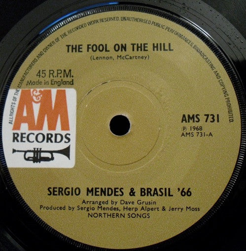 Sérgio Mendes & Brasil '66 : The Fool On The Hill (7", Single)