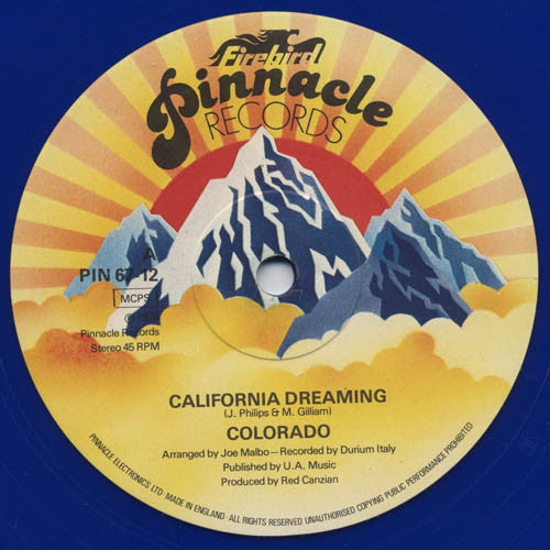 Colorado (2) : California Dreaming (12", Single, Ltd, Blu)