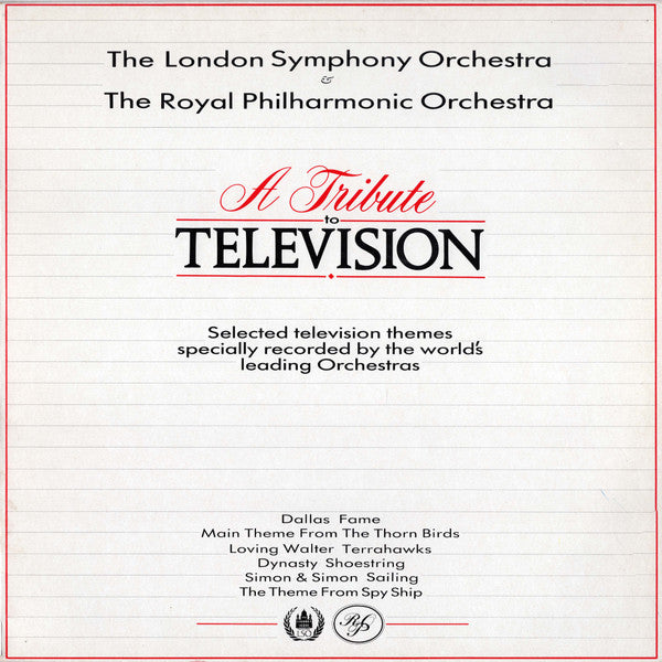 London Symphony Orchestra & Royal Philharmonic Orchestra : A Tribute To Television (LP, Comp)