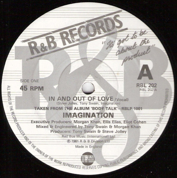 Imagination : In And Out Of Love (12", Single)