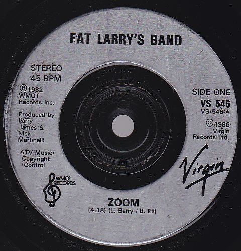 Fat Larry's Band : Zoom (7", RE, Sil)