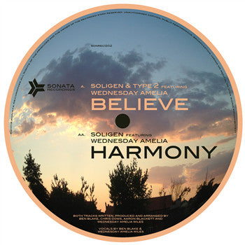 Soligen & Type 2 Feat. Wednesday Amelia : Believe / Harmony (12", Single, Cle)