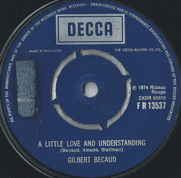 Gilbert Bécaud : A Little Love And Understanding (7", Single)