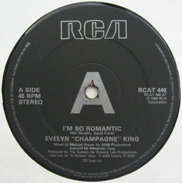 Evelyn King : I'm So Romantic (12", Gen)