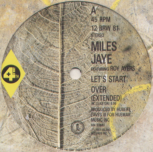 Miles Jaye : Let's Start Over (12")