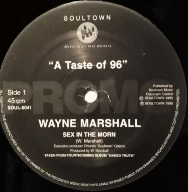 Wayne Marshall (3) : A Taste Of 96 (12")