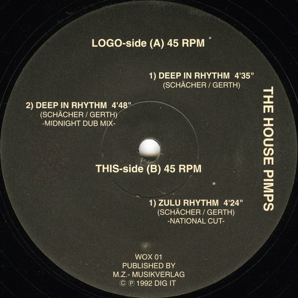House Pimps : Deep In Rhythm / Zulu Rhythm (12")