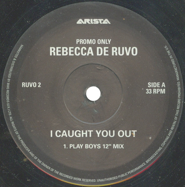 Rebecca De Ruvo : I Caught You Out (12", Promo)