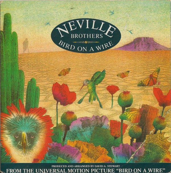 The Neville Brothers : Bird On A Wire  (7", Single, Sil)