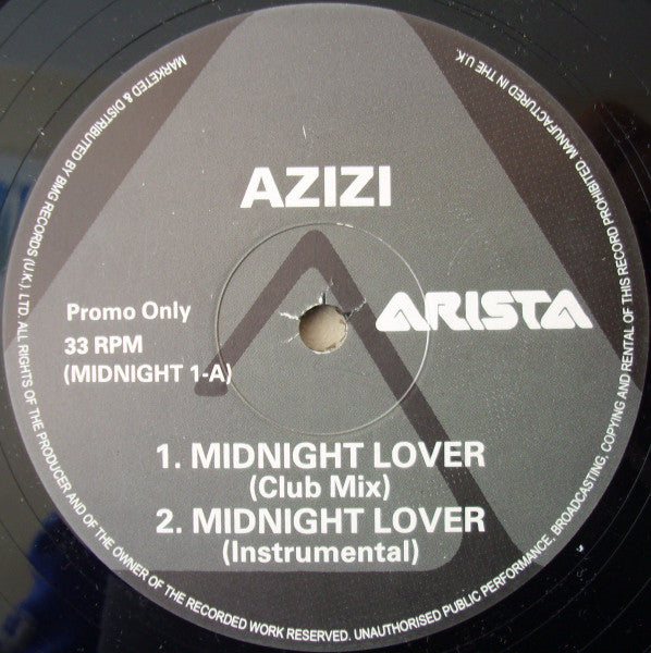 Azizi : Midnight Lover (12",Promo,33 ⅓ RPM)