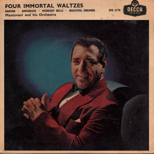 Mantovani And His Orchestra : Four Immortal Waltzes (7", EP, RE, 4-P)