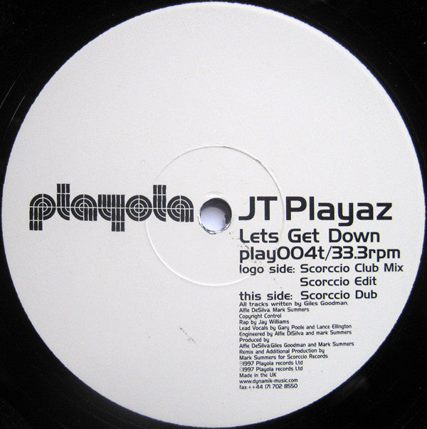 JT Playaz : Lets Get Down (12",33 ⅓ RPM)