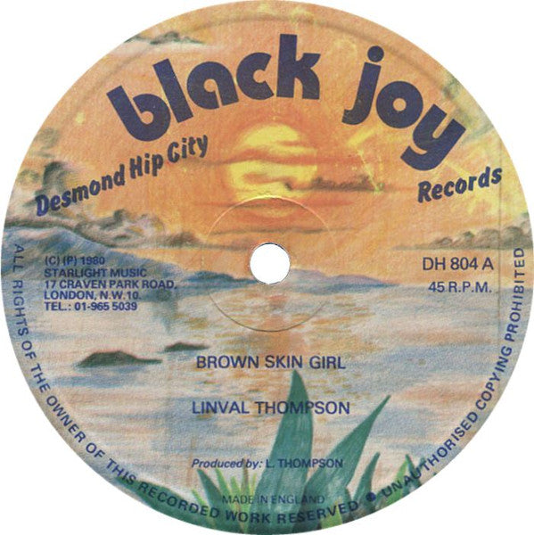 Linval Thompson : Brown Skin Girl (12",45 RPM)