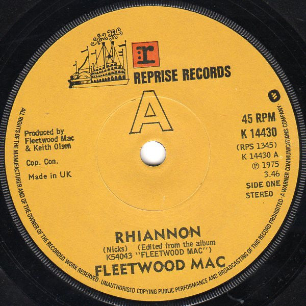 Fleetwood Mac : Rhiannon (7",45 RPM,Single)
