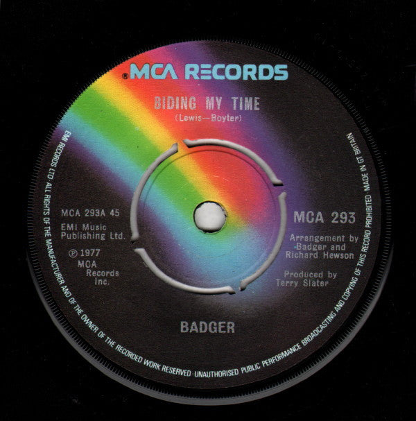 Badger (14) : Biding My Time (7", Single)