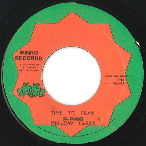 Mellow Larks, The / Alex Harvey (2) : Time To Pray / Mama Tried (7",45 RPM,Misprint)