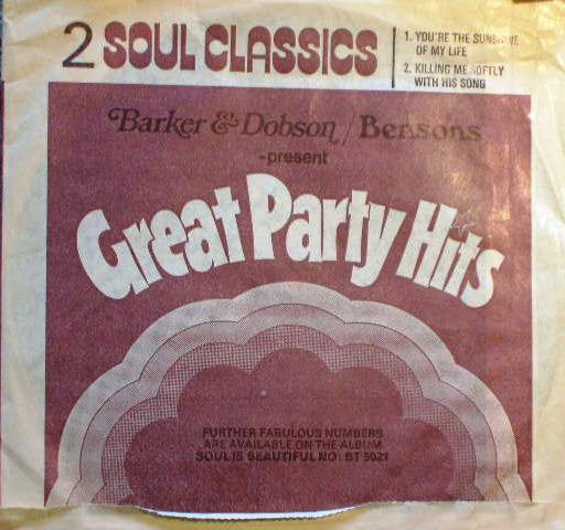 Philly Joe & The Motown Singers : Great Party Hits - 2 Soul Classics (Flexi, 7", S/Sided)