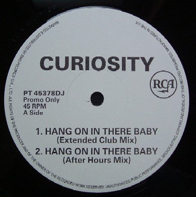 Curiosity : Hang On In There Baby (12", Promo)