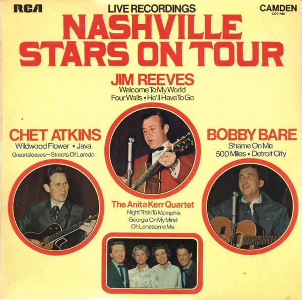 Chet Atkins / Bobby Bare / Jim Reeves / The Anita Kerr Singers : Nashville Stars On Tour - Live Recordings (LP, Album)
