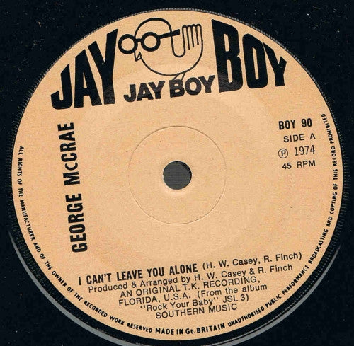 George McCrae : I Can't Leave You Alone (7", Single, Sol)
