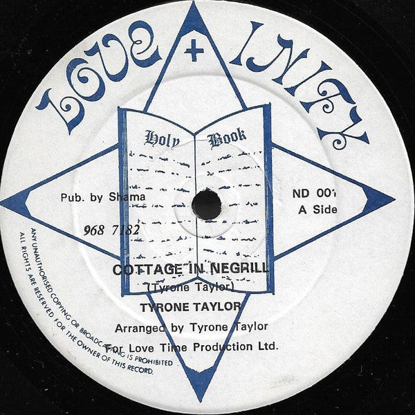 Tyrone Taylor : Cottage In Negrill (12",45 RPM)