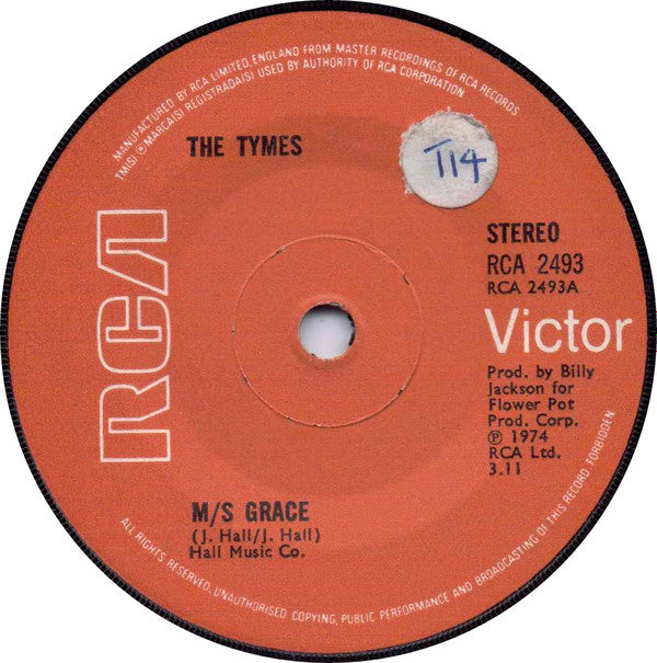 The Tymes : M/s Grace (7", Single)