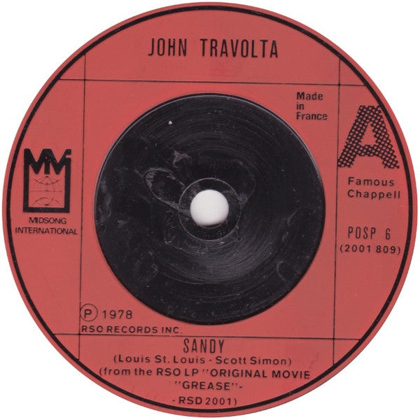 John Travolta : Sandy / Can't Let You Go (7")