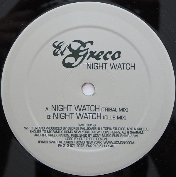 El Greco : Night Watch (12")