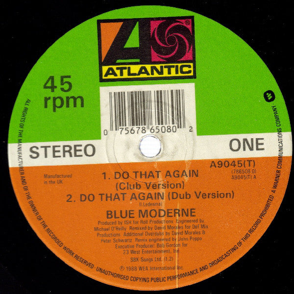 Blue Moderne : Do That Again (12", Single)