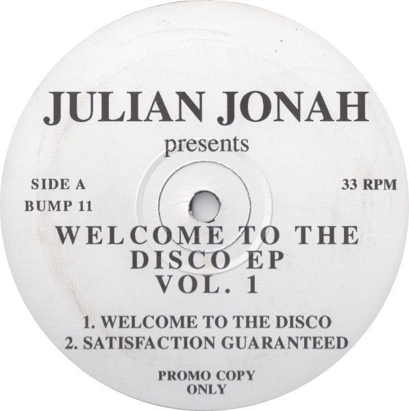 Julian Jonah : Welcome To The Disco EP Vol. 1 (12", EP, Promo)