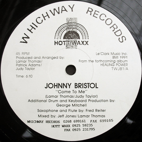 Johnny Bristol : Come To Me (12")