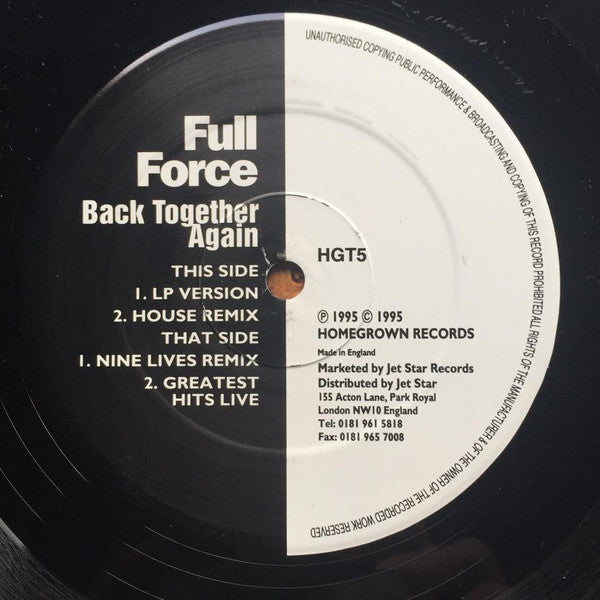 Full Force : Back Together Again (12")