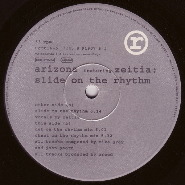 Arizona Featuring Zeeteah Massiah : Slide On The Rhythm (12")