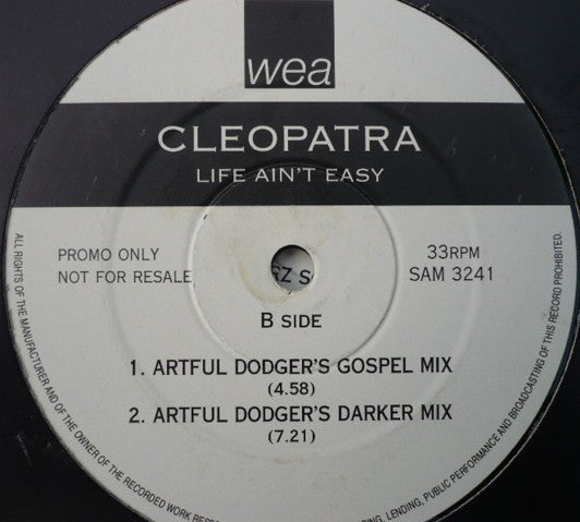 Cleopatra : Life Ain't Easy (12", Promo)