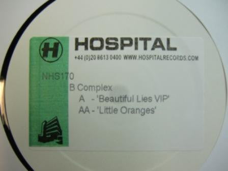 B-Complex : Beautiful Lies VIP / Little Oranges (12", Single, Promo)