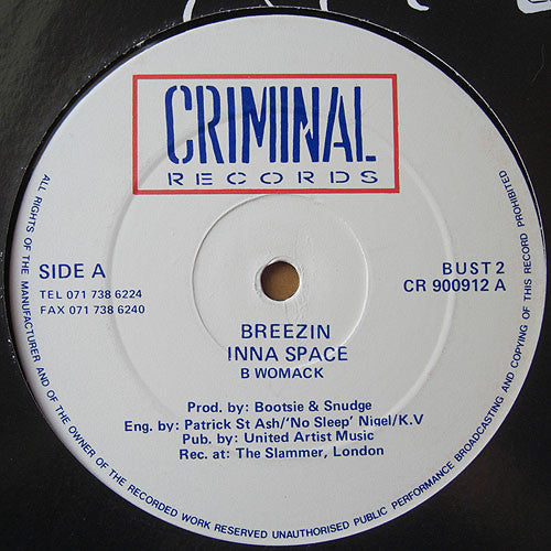 Inna Space : Breezin' / Breathless (12")