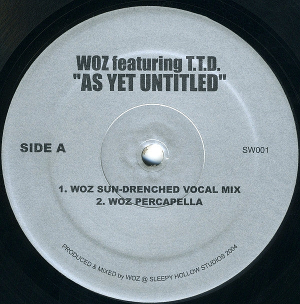 Woz Featuring Terence Trent D'Arby : As Yet Untitled (12", Unofficial)
