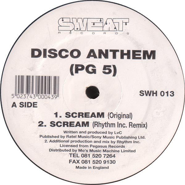 Disco Anthem : Scream / Organic (12")