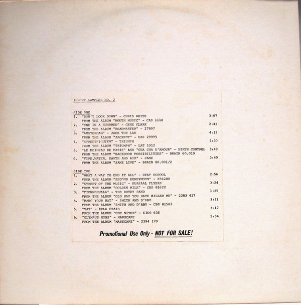 Various : Import Sampler No. 2 (LP, Comp, Promo, Smplr)