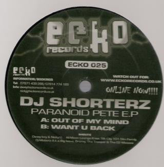 DJ Shorterz : Paranoid Pete EP (12")