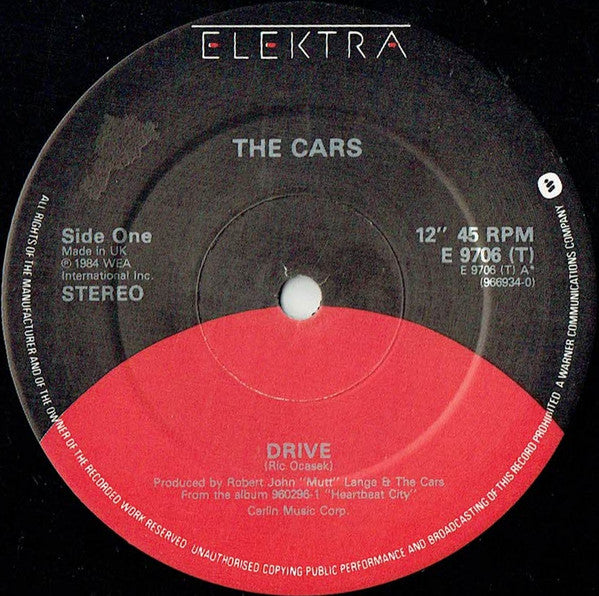 The Cars : Drive (12", Single, Dam)