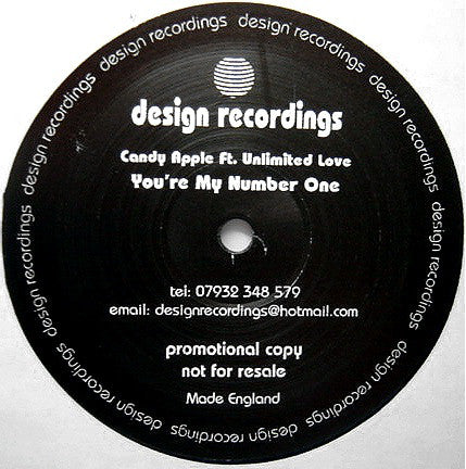 Candy Apple Ft. Unlimited Love : You're My Number One (12", Promo)