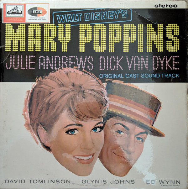 Julie Andrews, Dick Van Dyke (2), David Tomlinson (2), Glynis Johns, Ed Wynn, Richard M. Sherman & Robert B. Sherman, Irwin Kostal : Mary Poppins (LP, Album)