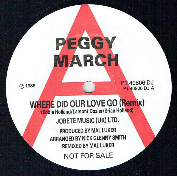 Peggy March : Where Did Our Love Go (12",45 RPM,Single,Promo)