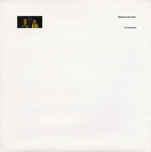 Pet Shop Boys : Always On My Mind (7", Single, Dam)